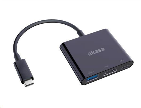 Adaptér AKASA USB Type-C na HDMI s USB 3.1