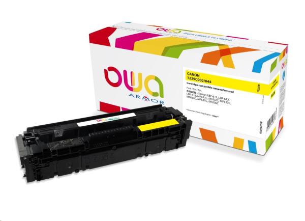 OWA Armor toner pre CANON LBP 611Cn,  613Cdw,  631Cn,  633Cdw,  MFP635Cx,  1300 ks.,  žltá/ žltá (CRG045Y)