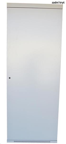 LEXI-Net 19" stojanový rozvaděč 27U 600x600 rozebiratelný,  ventilační jednotka,  termostat,  kolečka,  600kg,  sklo,  šedý2