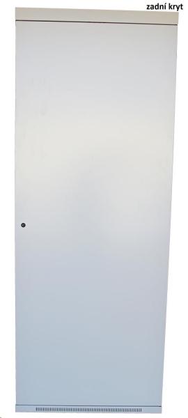 LEXI-Net 19" stojanový rozvaděč 27U 600x800 rozebiratelný,  ventilační jednotka,  termostat,  kolečka,  600kg,  sklo,  šedý0