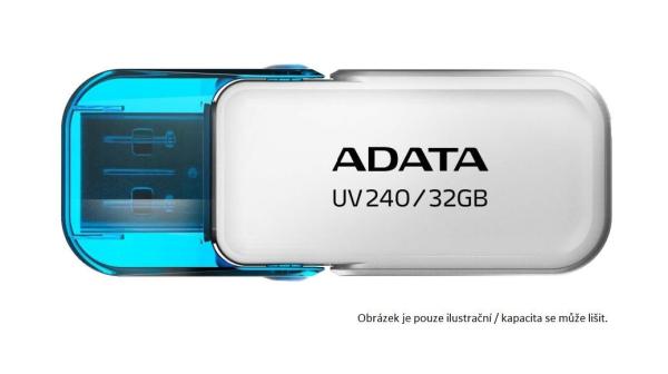 ADATA Flash disk 16GB UV240,  USB 2.0 Dash Drive,  biela
