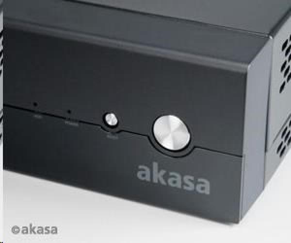 AKASA case Crypto VESA, MiniITX, čierna + 80W AC adaptér4