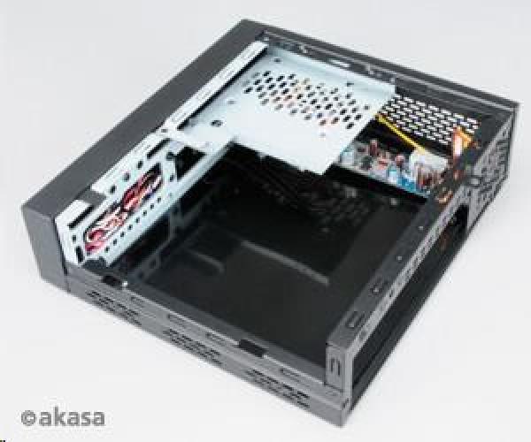 AKASA case Crypto VESA, MiniITX, čierna + 80W AC adaptér7