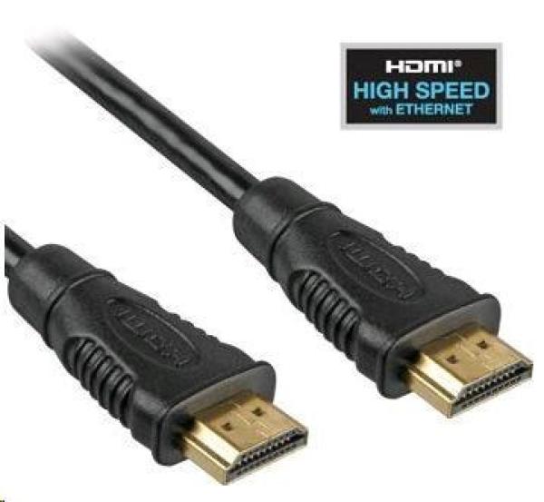PREMIUMCORD HDMI kábel 5 m High Speed + Ethernet (v1.4),  pozlátené konektory