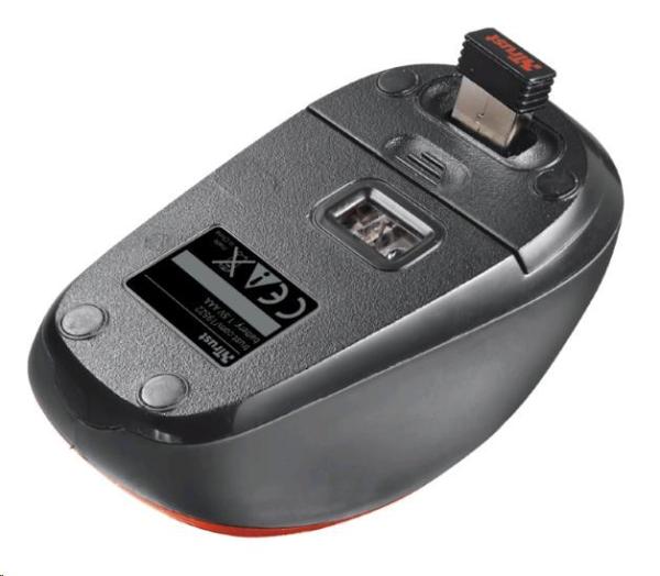 TRUST Yvi Wireless Mouse - červená,  červená,  USB,  bezdrôtová1