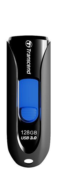 TRANSCEND Flash disk 128 GB JetFlash®790,  USB 3.1 (R:90/ W:40 MB/ s) čierna/ modrá