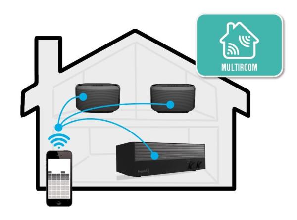 Orava PEGASUS 1 reproduktor,  22.5 W,  subwoofer,  WiFi,  Bluetooth,  AUX vstup,  Multiroom systém,  černá3