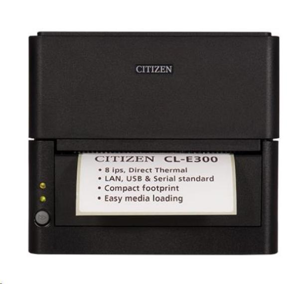 Citizen DT tlačiareň štítkov CL-E300 LAN,  USB,  sériová,  203dpi,  čierna2