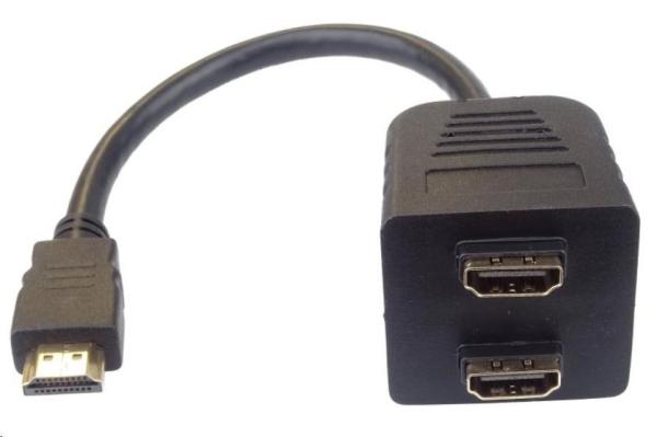 PREMIUMCORD Adaptér HDMI M - 2x F (rozdeľovač,  1.3)