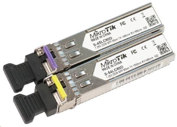 MikroTik Pár SingleMode SFP modulov 1.25G (80km)