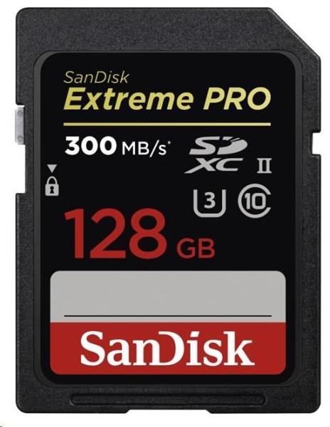 Karta SanDisk SDXC 128 GB Extreme Pro (300 MB/s UHS-II)