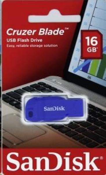 SanDisk Flash disk 16 GB Cruzer Blade,  USB 2.0,  modrá1