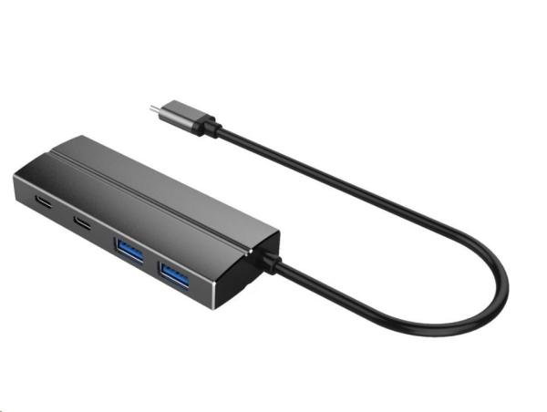 PREMIUMCORD 10G SuperSpeed USB Hub typ C na 2 X USB 3.1 A + 2 X USB 3.1 C Hliník
