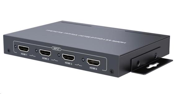 PREMIUMCORD HDMI 4 vstupy - 1 výstup,  systém s viacerými displejmi