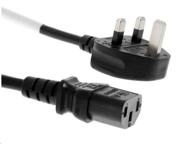 PREMIUMCORD Napájací kábel 230V,  zahnutá zástrčka pre UK,  2m
