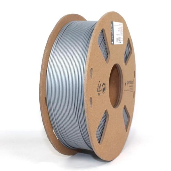 GEMBIRD Tlačová struna (filament) PLA PLUS,  1, 75 mm,  1 kg,  strieborná