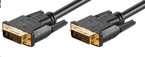 Prepojovací kábel PREMIUMCORD DVI na DVI 2 m (DVI-I(24+5),  M/ M,  dual link)