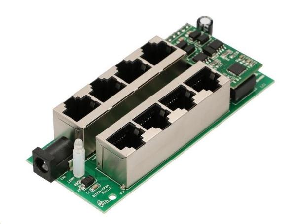 POE injektor aktivní - 4x 1Gb/ s,  stíněný,  svorkovnice,  802.3af/ at2