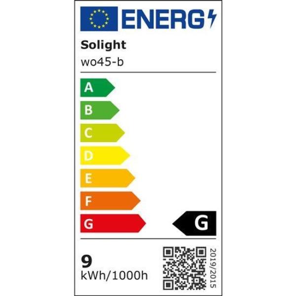 Solight LED stolní lampička s displejem,  9W,  volba teploty světla,  kůže,  černá1