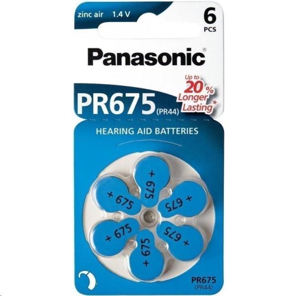 PANASONIC Zinkovzduchová baterie PR-675(44)/ 6LB AA 1, 2V (Blistr 6ks)