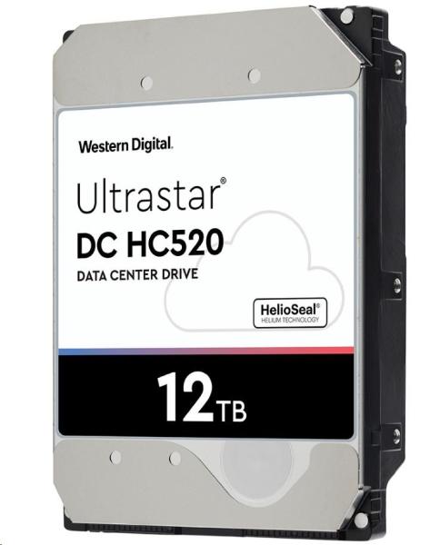 Western Digital Ultrastar® HDD 12TB (HUH721212ALE600) DC HC520 3.5in 26.1MM 256MB 7200RPM SATA 512E ISE P31