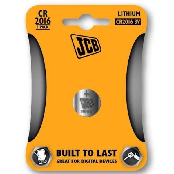 JCB knoflíková lithiová baterie CR2016,  blistr 1 ks