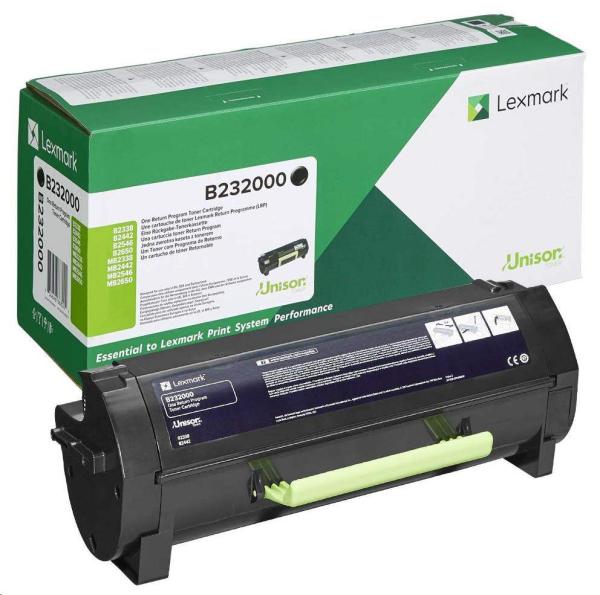 Čierny toner Lexmark pre B2338/ B2442/ B2546/ B2650/  MB2338/ MB2442/ MB2546/ MB2650 z programu Lexmark Return na 3 000 strán