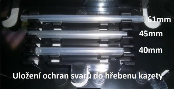 Optická kazeta s víčkem a hřebínky pro 24 svarů0