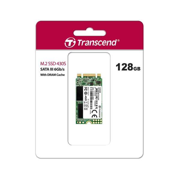 TRANSCEND Industrial SSD MTS430S 128GB,  M.2 2242,  SATA III 6 Gb/ s,  TLC3