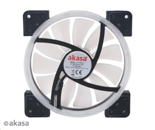 AKASA ventilátor Vegas TLY,  140x140x25mm,  aRGB,  obojstranný,  RGB5