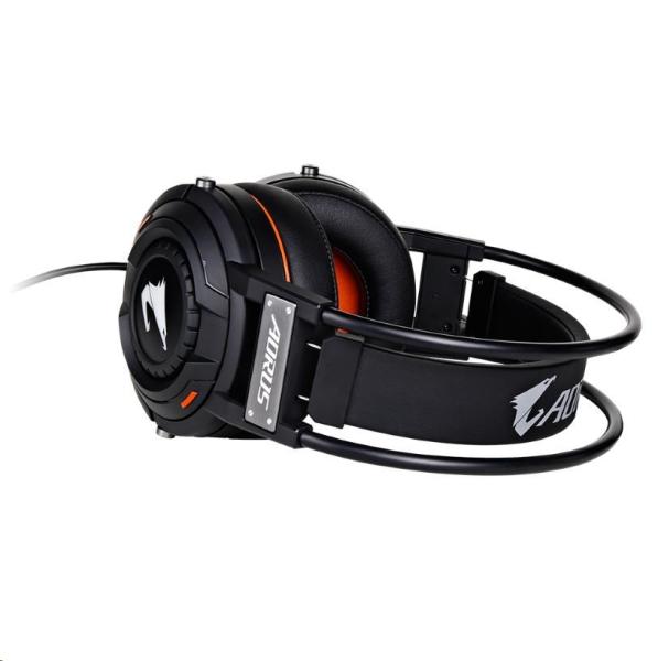 GIGABYTE sluchátka s mikrofonem headset AURUS H5,  wired,  RGB Lighting,  USB/ 3.5mm1