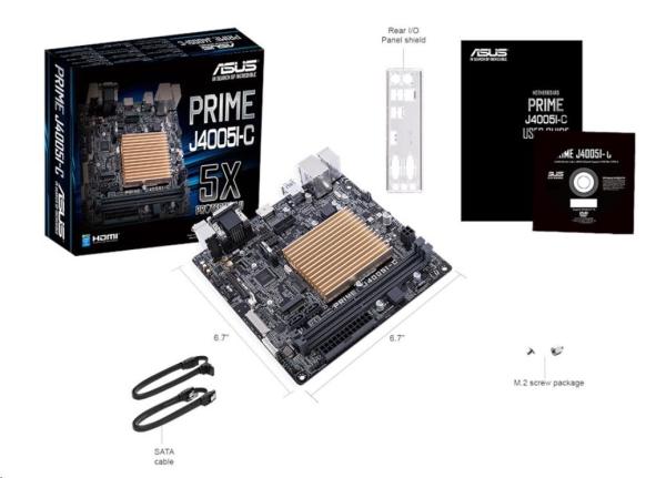 ASUS MB PRIME J4005I-C, Intel Celeron® dual core J4005, 2xDDR4, mini-ITX5