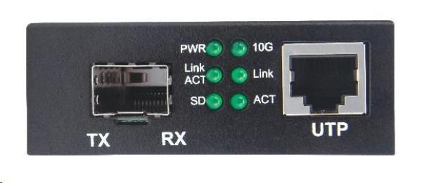 Konvertor Intellinet 10GbE,  1x slot SFP+,  1x port 10GBase-T RJ451