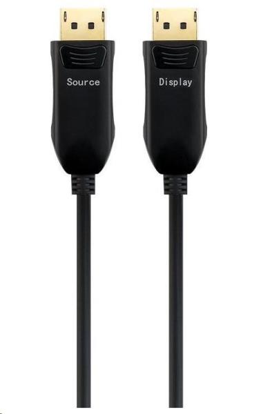 PREMIUMCORD Optický DisplayPort 1.4 pripojovací kábel M/ M,  pozlátený konektor. 30m