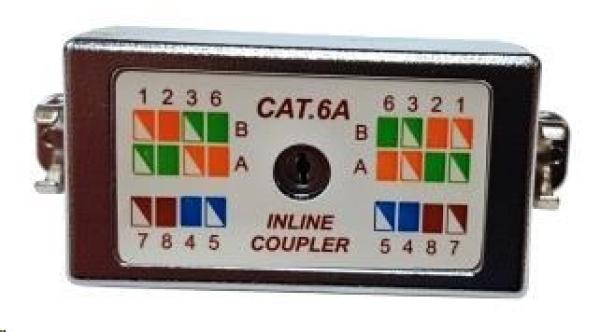 Spojovací box FTP Cat6A narážecí,  stříbrná0