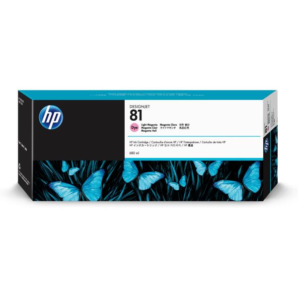 HP 81 Light Magenta DJ Ink Cart,  680 ml,  C4935A