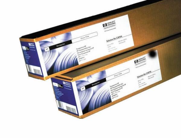 HP Clear Film,  132 microns (5.2 mil) • 174 g/ m2 • 610 mm x 22.9 m,  C3876A