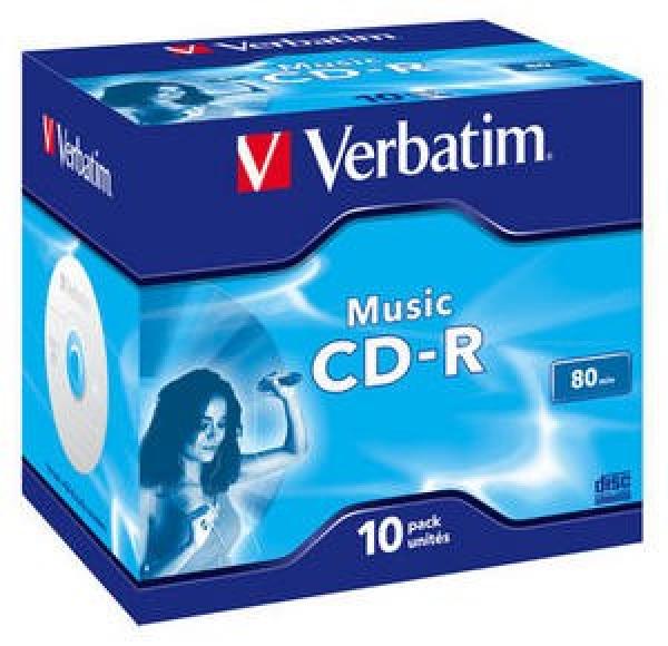 VERBATIM CD-R(10-pack)Audio/Live it!/Colour/Jewel/80Min