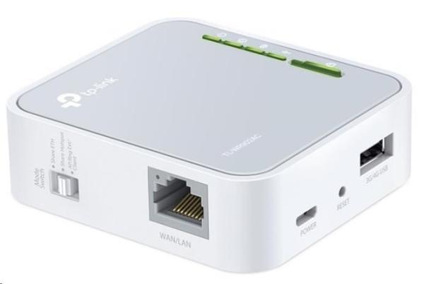 TP-Link TL-WR902AC přenosný WiFi5 router (AC750,  2, 4GHz/ 5GHz,  1x100Mb/ s LAN/ WAN,  4G LTE,  1xUSB2.0)