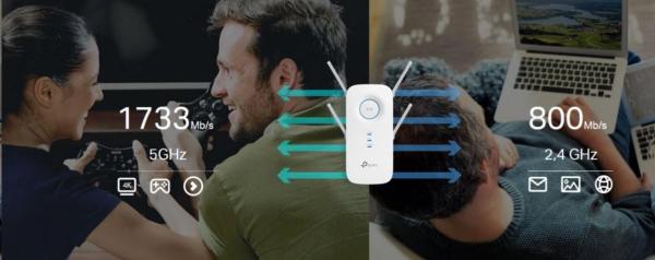 TP-Link RE650 WiFi5 Extender/ Repeater (AC2600, 2, 4GHz/ 5GHz, 1xGbELAN)4