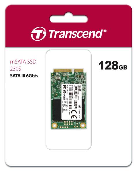 TRANSCEND Industrial SSD MSA230S 128GB,  mSATA,  SATA III,  3D TLC3
