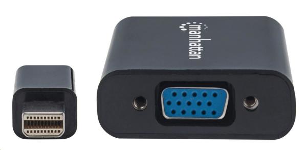 MANHATTAN Prevodník,  Mini DisplayPort na VGA,  Mini-DP-Male/ HD15-Female,  čierny1
