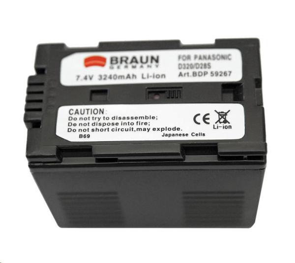 Braun akumulátor PANASONIC D320,  D28,  3240mAh
