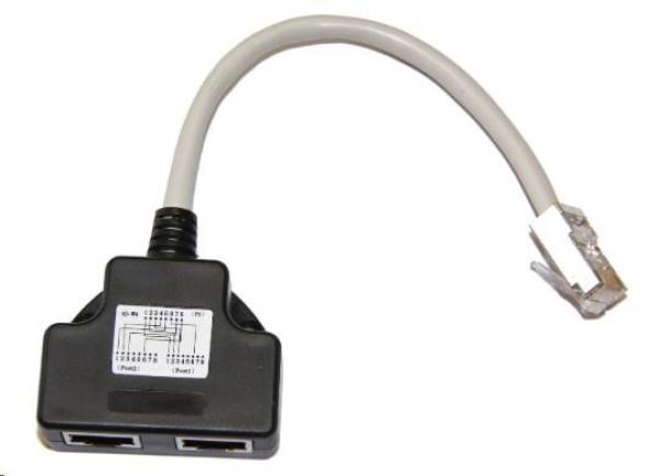 Adaptér rozdvojka RJ45, 1x8p8c/2x8p4c, PC-PC, stíněný