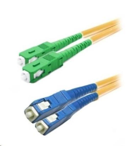 XtendLan duplexní patch kabel SM 9/ 125,  OS2,  SC(APC)-SC(PC),  LS0H,  1m