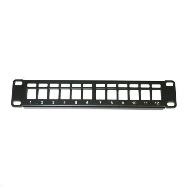 10" modulární patch panel XtendLan 12port,  černý