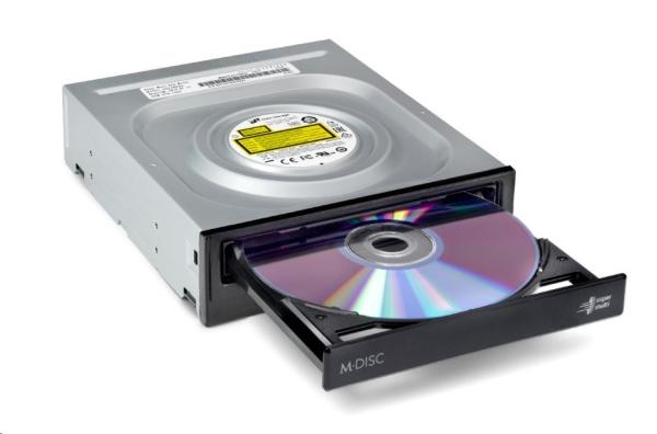 HITACHI LG - interná mechanika DVD-W/CD-RW/DVD±R/±RW/RAM/M-DISC GH24NSD5, 24x SATA, čierna, hromadná bez SW