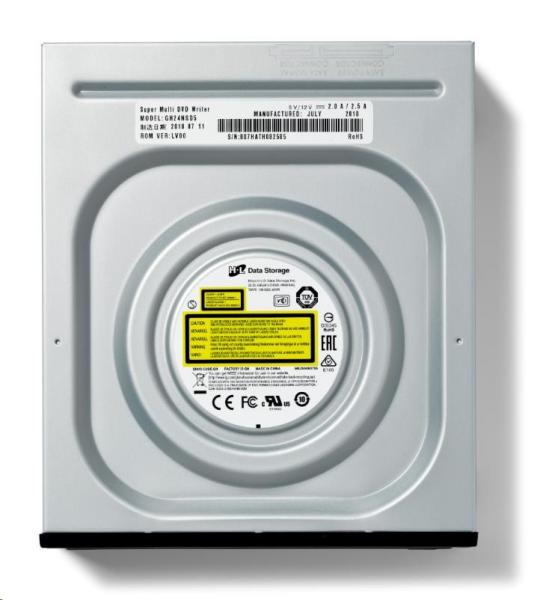 HITACHI LG - interná mechanika DVD-W/ CD-RW/ DVD±R/ ±RW/ RAM/ M-DISC GH24NSD5,  24x SATA,  čierna,  hromadná bez SW2