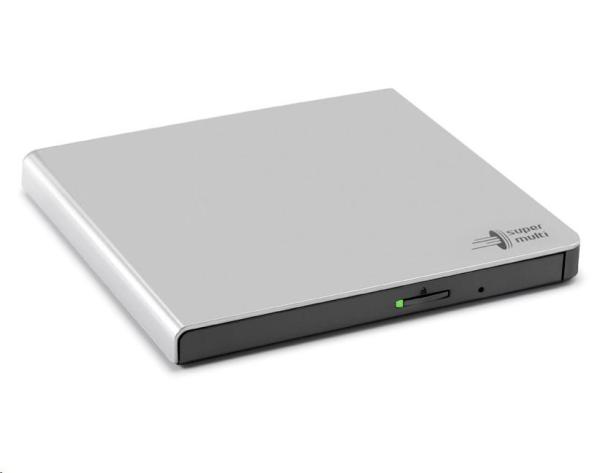 HITACHI LG - externá mechanika DVD-W/ CD-RW/ DVD±R/ ±RW/ RAM GP57ES40,  Slim,  Silver,  box+SW2