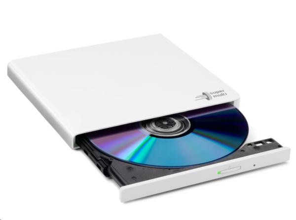 HITACHI LG - externá mechanika DVD-W/CD-RW/DVD±R/±RW/RAM GP57EW40, Slim, biela, krabica+SW